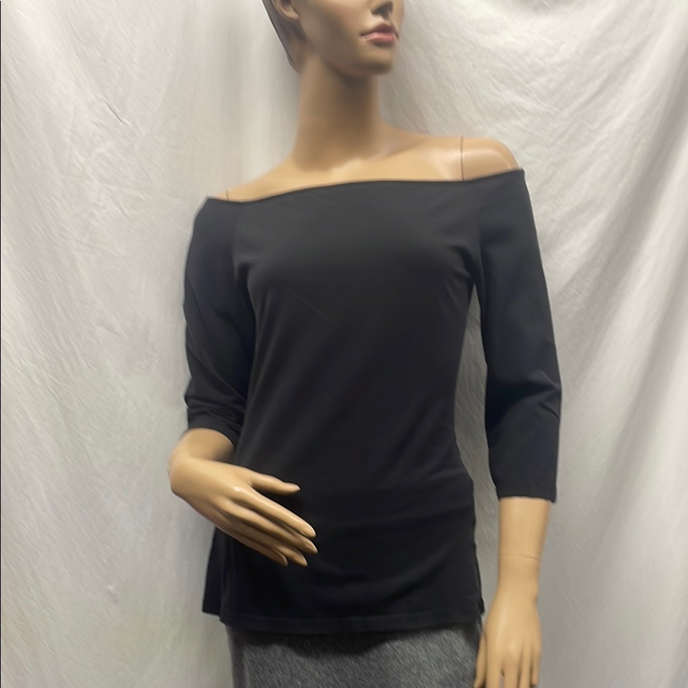 H&M Basic Black Off-Shoulder Tee Shirt